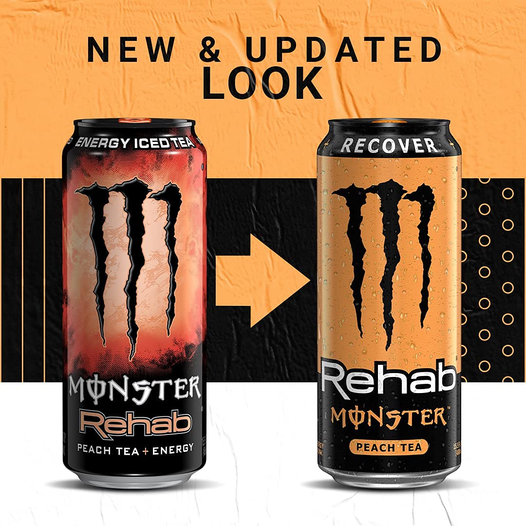 Monster Energy Monster Rehab Strawberry Lemonade + Energy, 15.5 Ounce (Pack of 24) - Image 4